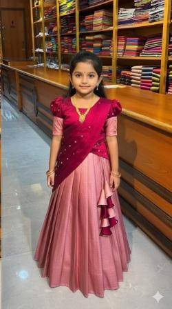 kids elegent lehenga softy silk Surat wholesale kids clothing suppliers